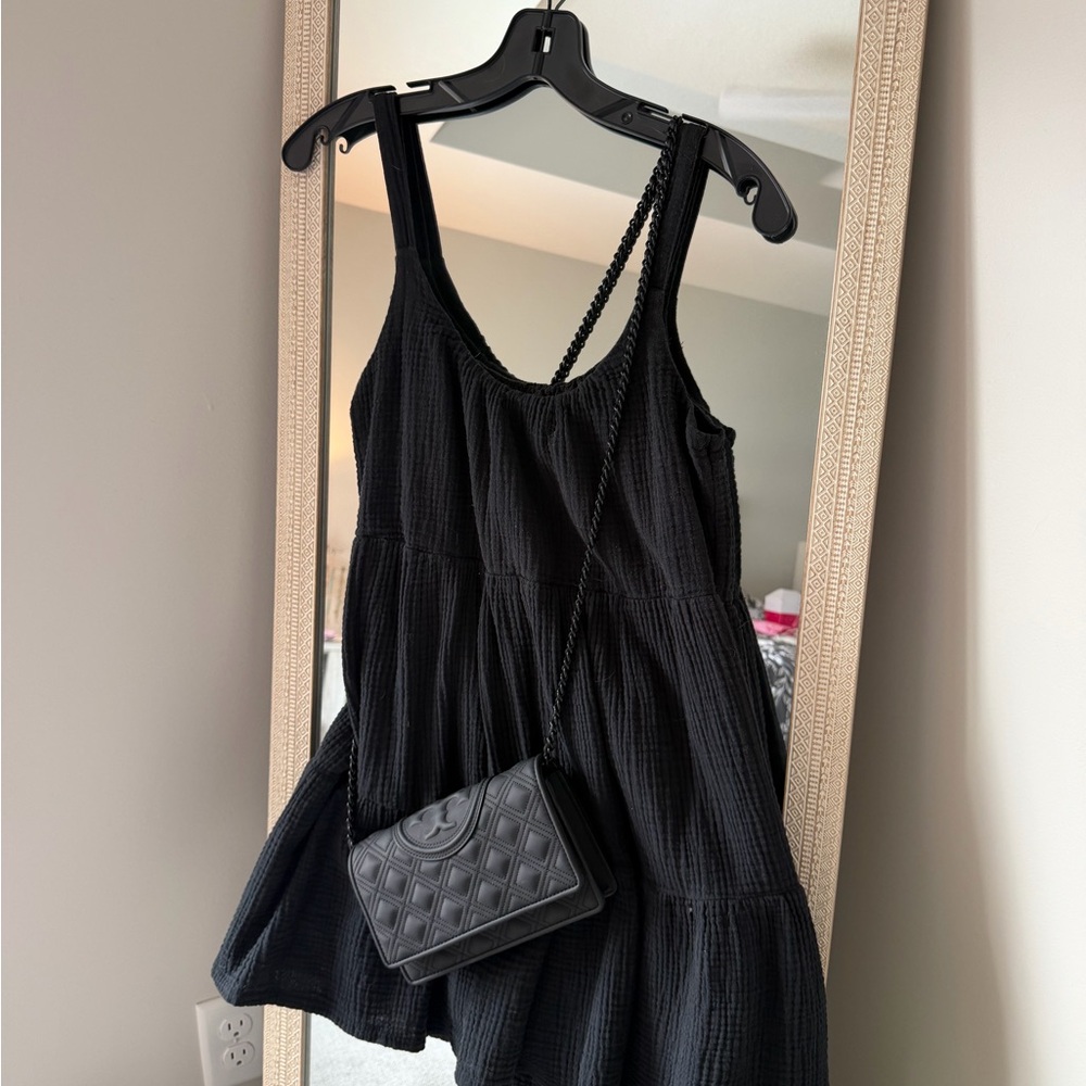Z Supply Black Gauze Mini Dress